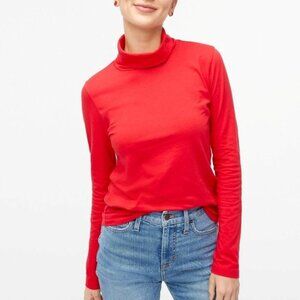 J. Crew NWT Red Tissue Turtleneck Top S